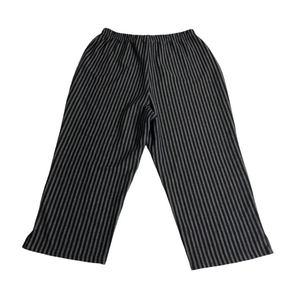 Vintage Carolina Colours Pants Womens M Striped Crop Pull On Elastic Waist Knit - Picture 6 of 10
